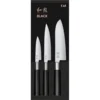 Kai Set 3 nožev Wasabi Black – univerzalni mali,univerzalni veliki in santoku