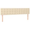 Vidaxl Posteljno vzglavje krem 180x5x78/88 cm blago