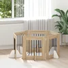 Vrata za pse s postoljem 6 pcs Hrast sonoma 60 x 60 cm