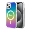 Maska Guess Hc IML Magsafe Iridescent za iPhone 15, Crna