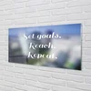 tulup.si Slika na akrilnem steklu Napis bela 125x50 cm 2 obešalnika
