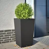 Vrtna sadilica crna 45x45x75 cm čelična