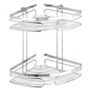WENKO 20412100 - Ugaona polica PREMIUM od nerđajućeg čelika 26,5x27,5 cm, srebrna
