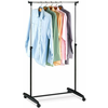 eoshop Stojalo za oblačila, enoroki, črna barva, kovina/plastika, krom ABD-1201 BK