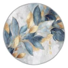Modra/zlata pralna okrogla preproga o 100 cm Golden Leaves – Mila Home