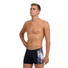 Mens swimsuit arena overlap swim short black/white multi s - uk32