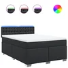 Vidaxl Box spring postelja z vzmetnico črn 160x200 cm umetno usnje