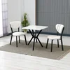 HANAH HOME Set Trpezarijski sto i 2 stolice Elma Cream White