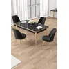 Hanah Home Trpezarijski set, 5 komada, Crni