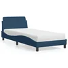 Krevet s madracem Dover plavi 90 x 200 cm od tkanine