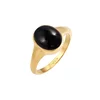 ELLI Prstan Edelstein Ring, zlata, črna