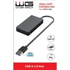 WG - HUB USB-A do 4x USB-A, USB 3.0, 5Gbps, črn