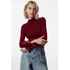 Trendyol Milla ženski duks Twoaw24Kz00309, burgundac-bordo