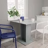 vidaXL Jedilna miza siva sonoma 80x80x75 cm inženirski les