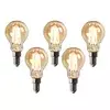 Komplet 5 Smart E14 zatemnitev v Kelvin LED svetilka P45 goldline 4.9W 470 lm 1800-4000K
