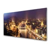 tulup.si Steklena slika Mesto arhitektura 125x50 cm 2 obešalnika