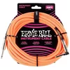Ernie Ball 10 Braided Straight Angle Neon Orange