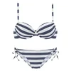 VENICE BEACH Bikini mornarska/bela