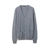 GOBI Cashmere Pletena jopa siv denim
