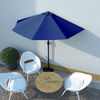 vidaXL Balkonski senčnik z aluminijastim drogom moder 270x135x245 cm