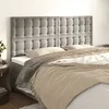 Uzglavlje svijetlosivo 180x5x118/128 cm baršunasto