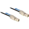 Delock Priključni kabel za trdi disk [1x Mini-SAS vtič (SFF-8088) - 1x Mini-SAS vtič (SFF-8088)] 1 m črne barve Delock