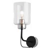 Jupiter 1885 - Zidna lampa CERES 1xE27/15W/230V matni hrom/crna