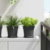 Saksije za biljke 24 pcs Crna O 19 x 16 cm Plastika
