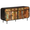 Komoda 140 x 35 x 70 cm od masivnog obnovljenog drva i metala