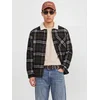 JACK & JONES Jopa iz flisa JJZAC temno rjava/črna/bela