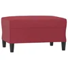 Vidaxl Stolček za noge vinsko rdeč 70x55x41 cm umetno usnje