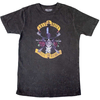 Guns N Roses Majica Appetite Washed Unisex Dip-Dye on Black M