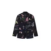 Desigual Blazer indigo / pastelno rumena / roza / črna