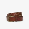 Pas PLEASURES Studded Belt Brown L/XL