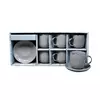 Sigma Set šoljica za kafu sa tacnama RXG-N250591B, 6 komada 140 ml, Sivi