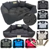 shumee Pasja postelja KINGDOG 145x115 cm personalizirana nepremočljiva črna