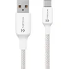 Tactical Stitch Thread pleten USB-A v USB-C kabel bele barve dolžine 1m