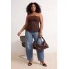 Trendyol Curve Ženska bluza Tbbss26Af00003, Braon