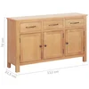 Vidaxl Strani šal Rjava 112 x 33.5 x 70 cm Trda hrastovina