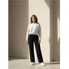 Sinsay - Wide straight leg teksas pantalone sa efektom ispranosti - crno