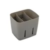 PLASTIČNI CEDILNIK ZA JEDILNI PRIBOR 13,5 X 11,5 X 12 CM SVETLO SIVA - BEN