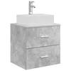 Umivaonik s policom Betonska siva 49,5 x 41 x 62,5 cm