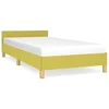 Vidaxl Posteljni okvir brez vzmetnice zelen 100x200 cm blago
