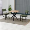HANAH HOME Set Trpezarijski sto i 2 stolice Dubai Green Walnut