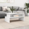 Stolić za kavu bijeli 90 x 55 x 42,5 cm od konstruiranog drva