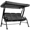 Homestar Vrtna gugalnica za 3 osebe 200x120x170 cm siva