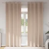 Zavjese za blackout s prstenovima 2 pcs Sivo-smeđa 245 x 140 cm