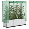 Povišena gredica s pokrovom za staklenik 120 x 40 x 138 cm