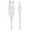 Aligator Kroglični kabel microUSB z razširjenim priključkom. 9 mm bele barve