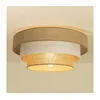 Plafonska svetiljka WENTA 1xE27/60W/230V prečnik 50 cm juta/krem